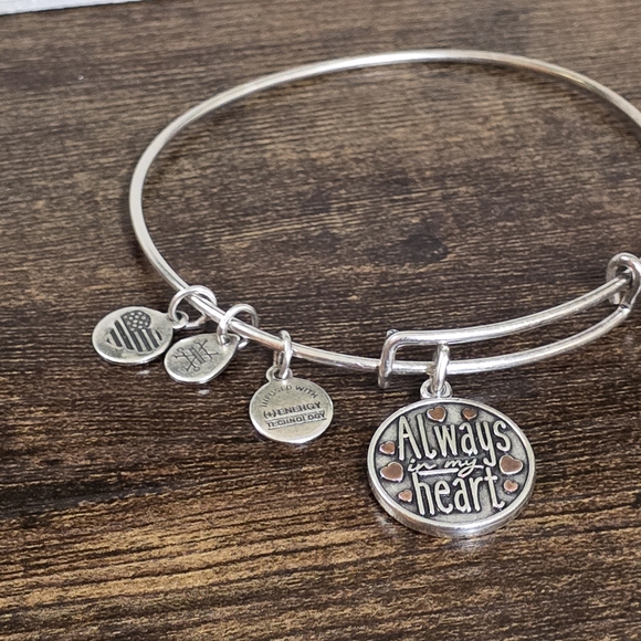 Alex and Ani Jewelry - Alex and Ani Silver Heart Charm Bracelet
